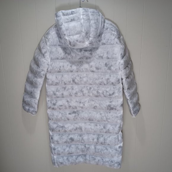 Nike Women's Marble EcoDown Long Parka Coat Winter Puffer Jacket Large - Picture 7 of 11